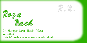 roza mach business card